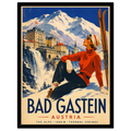 Bad Gastein Thermalquellen – Vintage Glamour Ski Poster | Alpen Österreich Reisekunstplakat