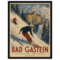 Bad Gastein Vintage Ski-Poster – Österreich Reise-Kunstdruck | Retro Alpen Wandbild