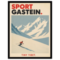 Sportgastein "Kleines Tibet" – Minimalistisches Skiposter | Österreichischer Hochalpen Freeride Kunstdruck