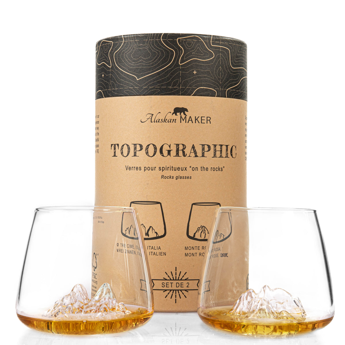 2 Spirits Glasses - Mt. Rosa & Tre Cime