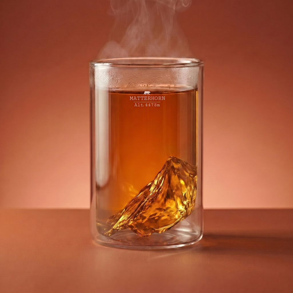 Matterhorn double wall glass — steaming tea