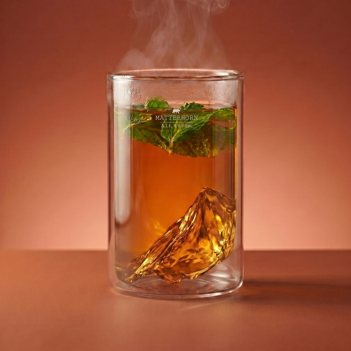 Matterhorn double wall glass — with the illustrated tube