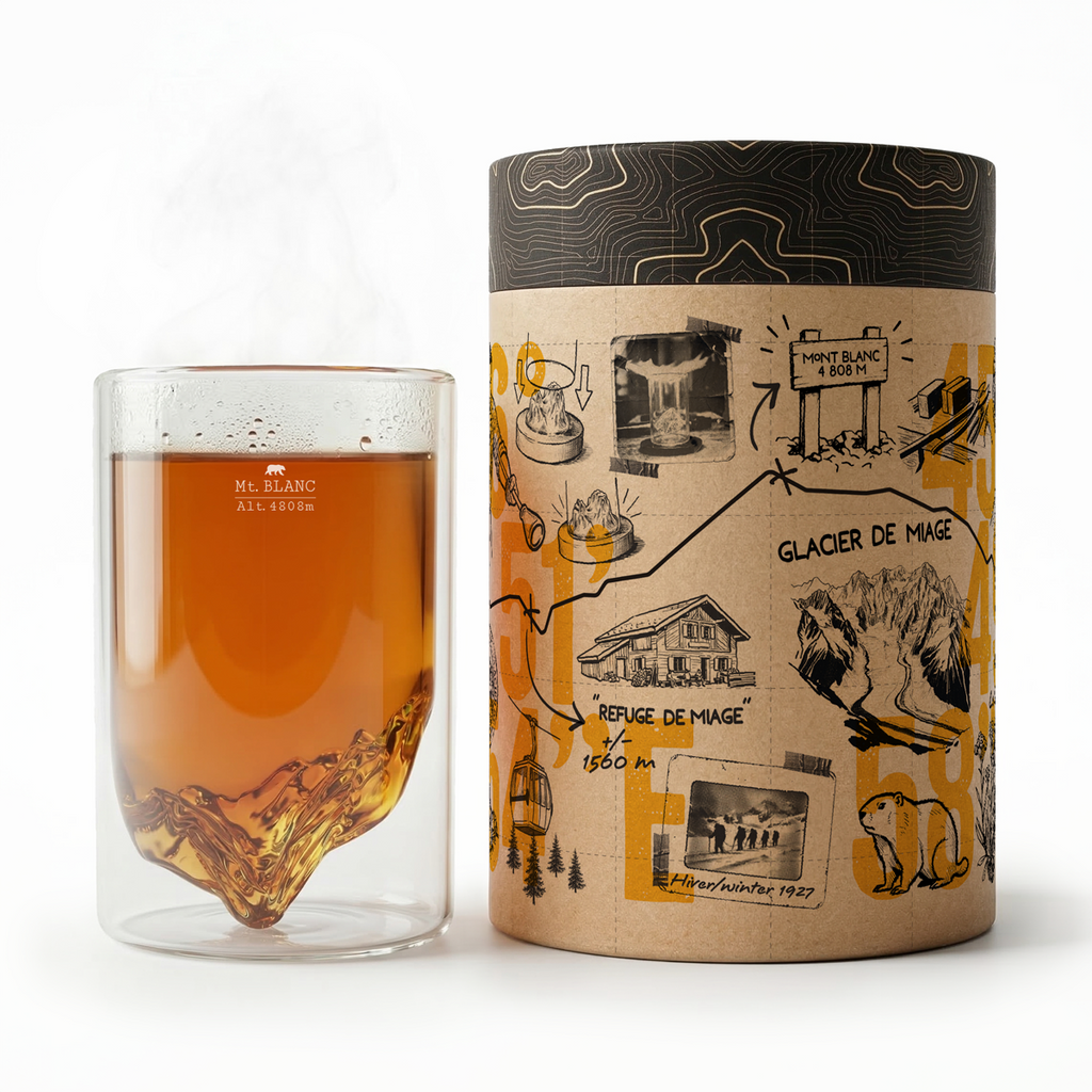 Mont Blanc double wall glass — with the illustrated tube