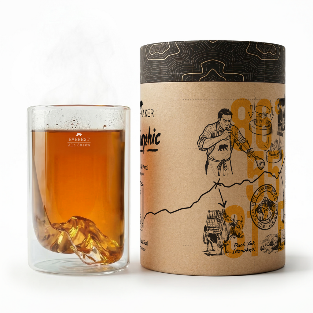 Mt. Everest double wall glass — with the illustrated tube