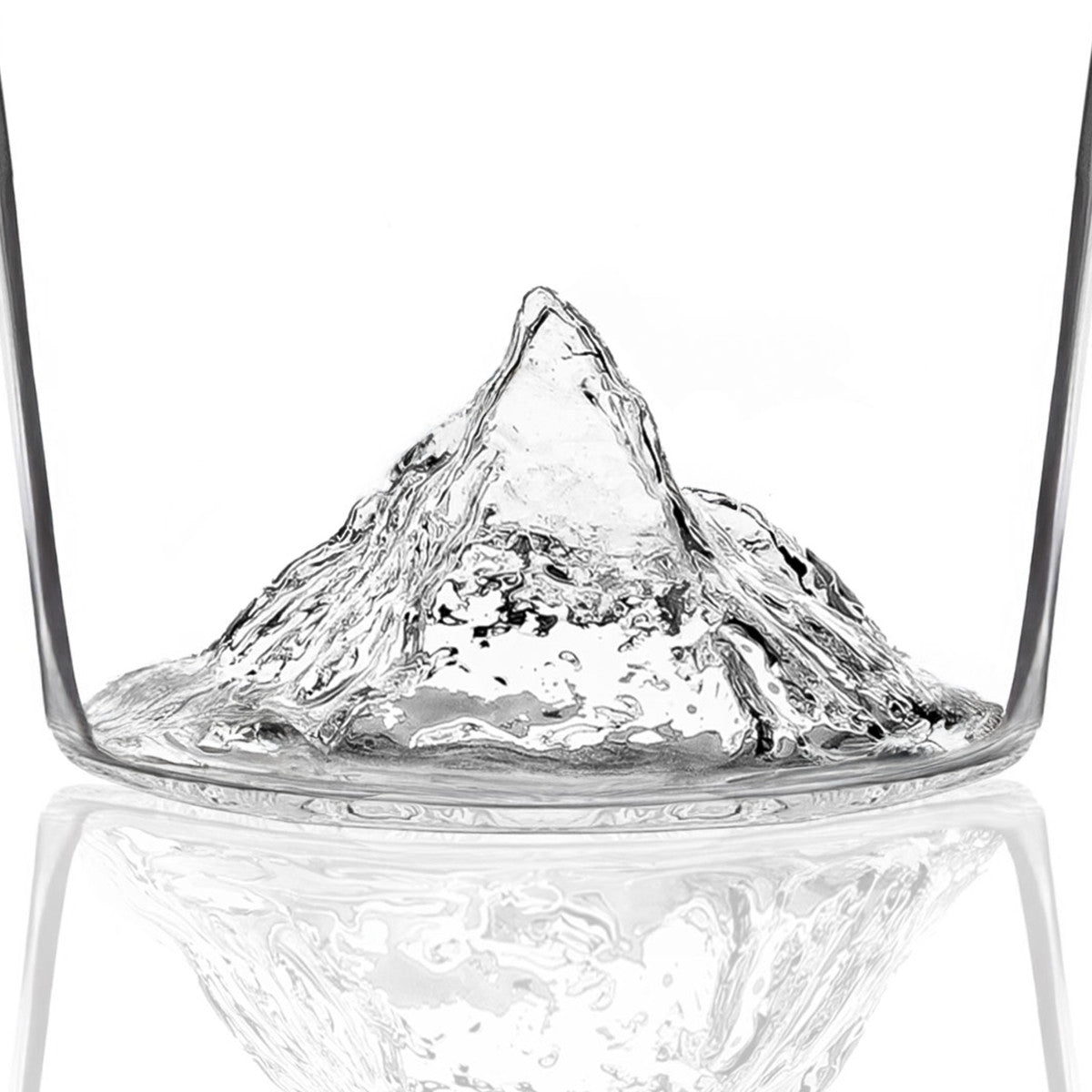 The Matterhorn relief rising from the floor of the decanter