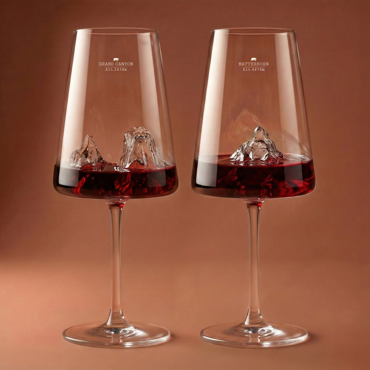 2 Wine Glasses - Grand Canyon & Matterhorn