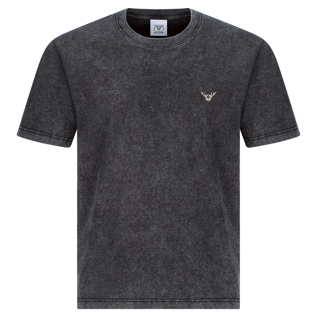 Smoke Signal T-Shirt – Black Acid Washed
